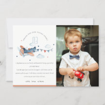 Kute Rust Navy Flygplan Clouds Kids Photo Birthday