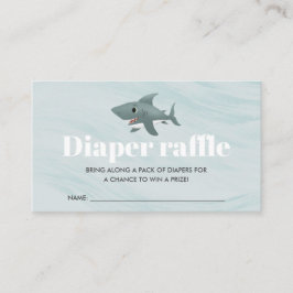 Kute Shark Baby Shower Diaper Raffle Tilläggskort