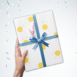 Kute Simple Sol Mönster Baby Shower Presentpapper