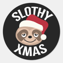 Kute Slothy Julafton, julstämpling