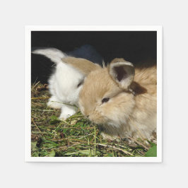 Kute, små fluffy bunnies pappersservett