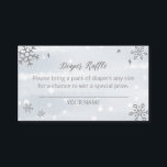 Kute Snöflingor Winter Baby Shower Diaper Raffle Tilläggskort<br><div class="desc">Behållare för spädbarn i Snöflingor-vinter-reglaget för rackhölje</div>