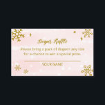 Kute Snöflingor Winter Baby Shower Diaper Raffle Tilläggskort<br><div class="desc">Behållare för spädbarn i Snöflingor-vinter-reglaget för rackhölje</div>