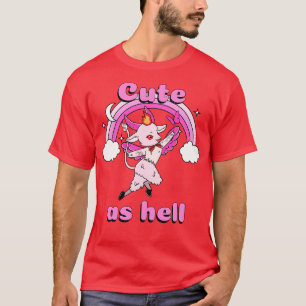 Kute som helvetet Kawaii Baphomet Pastel Goth Emo T Shirt