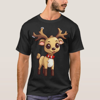 Kute Tecknad, julrenar T Shirt