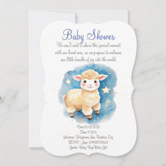 Kute till babydusch. Nyfödd bebis party Inbjudningar