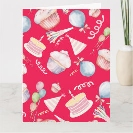 Kute, tomt födelsedagsmoment, gratulationskort kort