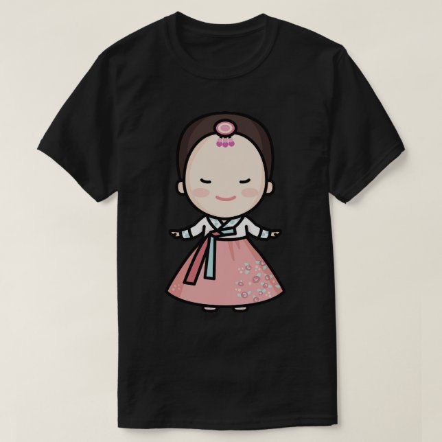 Kute Traditional KoreaBride-ton T Shirt (Design framsida)