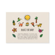 Kute tropiska djungel Babydusch Bokar för Baby