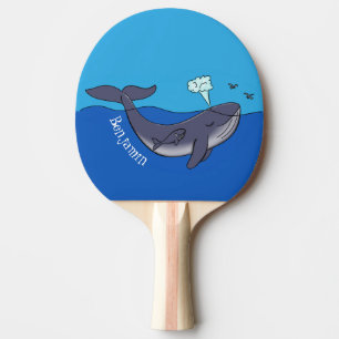 Kute val och vit kalv tecknad pingisracket