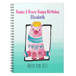 Kute vattenfärgsbeläggning med Krona Grattis på fö Anteckningsbok