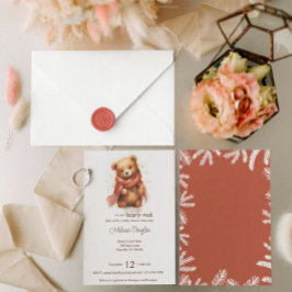 Kute vattenfärgsfack Vänteskon för spädbarn Inbjudningar