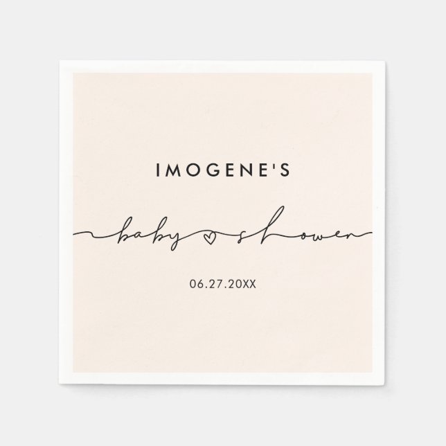 Kute vismisk manusdusch Babydusch Pappersservett (Framsidan)