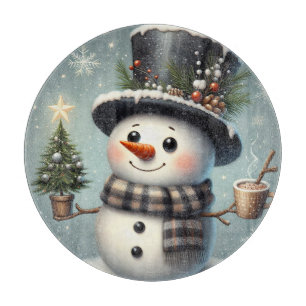 Kute, vit jul/vinter snögubbe