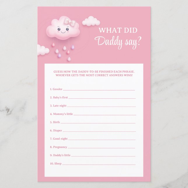 Kute, vitt fluffmoln 9 Vad sa pappa? (Framsida)