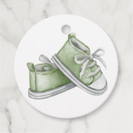 Kute Watercolor Grönt Baby Shower Baby Shower Gåvor Etiketter