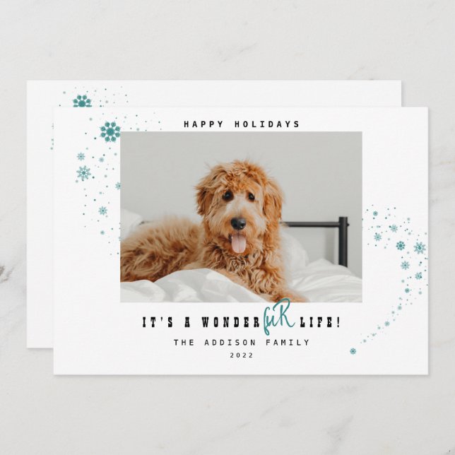 Kutest Det är en WonderFUR Life Pet-jul Julkort (Fram/baksida)