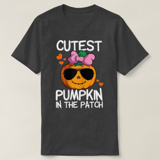 Kutest Pumpkin in Patch Funny Halloween-tack T Shirt (Design framsida)