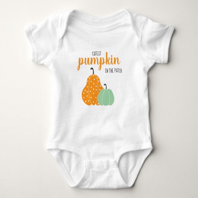 Kutest Pumpkin på Grönten för Orange av korrigerin T Shirt (Framsida)