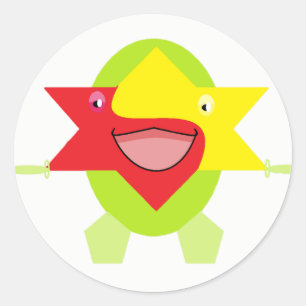 Kutik Kids Art Design Lusnyj Fantasy Star Fish Runt Klistermärke