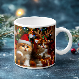 Kutkattungar med Jultomten och renhatt 1 Kaffemugg