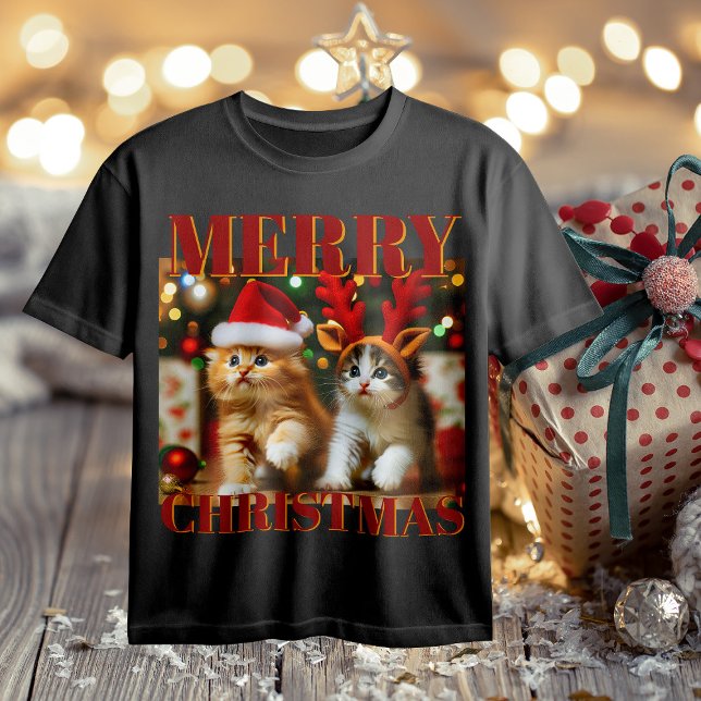 Kutkattungar med Jultomten och renhatt 2 T Shirt (Skapare uppladdad)