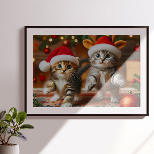 Kutkattungar med Jultomten och renhatt 3 Poster