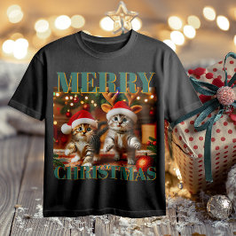 Kutkattungar med Jultomten och renhatt 3 T Shirt