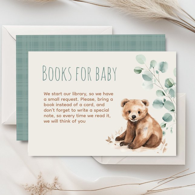Kutskog med löv, babyduschutrymme tilläggskort (Dusty blue and beige watercolor peonies floral baby shower invitation, gender neutral)