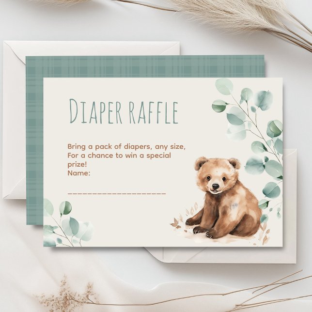 Kutskog med löv, babyduschutrymme tilläggskort (Dusty blue and beige watercolor peonies floral baby shower invitation, gender neutral)