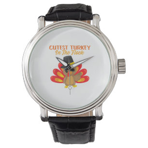 Kutst Turkiet i Flock Happy thanksgiving Day Boy Armbandsur