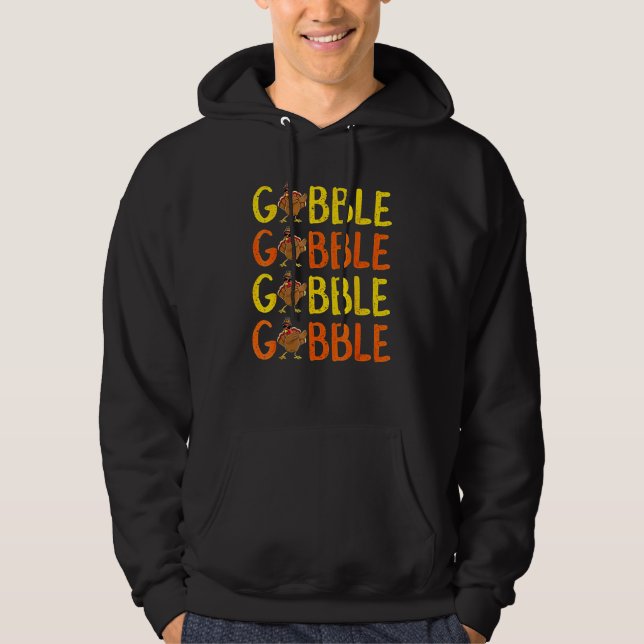 Kuttelutt Turkey Day Kalkon Höst Höst Tack Hoodie (Framsida)