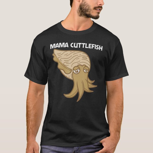Kuttlefiskar för Mamma, skaldjur T Shirt (Framsida)