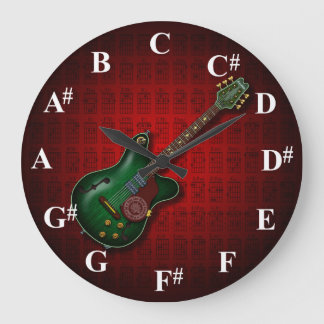 KuuMa Guitar Clock Stor Klocka