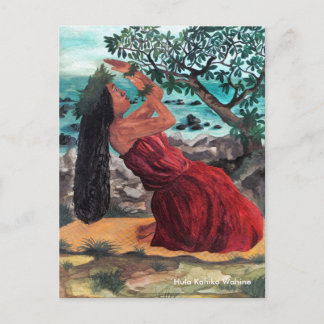 Kuuwehi hula kamani träd vykort