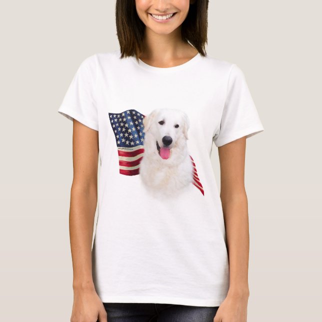 Kuvasz Flagga T-shirt (Framsida)
