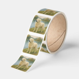 Kuvasz Fyrkantigt Klistermärke
