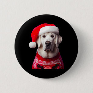 Kuvasz Hund med jultomten jul, Julafton ägare Lov Knapp