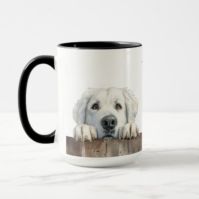 Kuvasz Hund Mugg (Vänster)