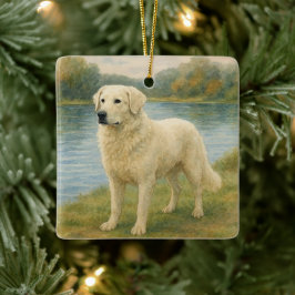 Kuvasz Julgransprydnad Keramik