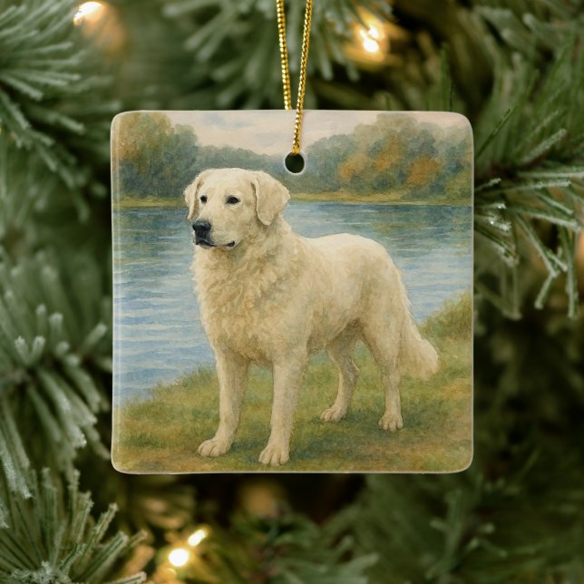 Kuvasz Julgransprydnad Keramik (Träd)