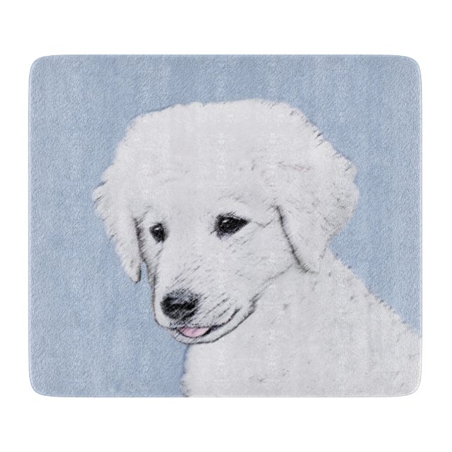 Kuvasz Painting - Cute Original Hund Art (Framsidan)