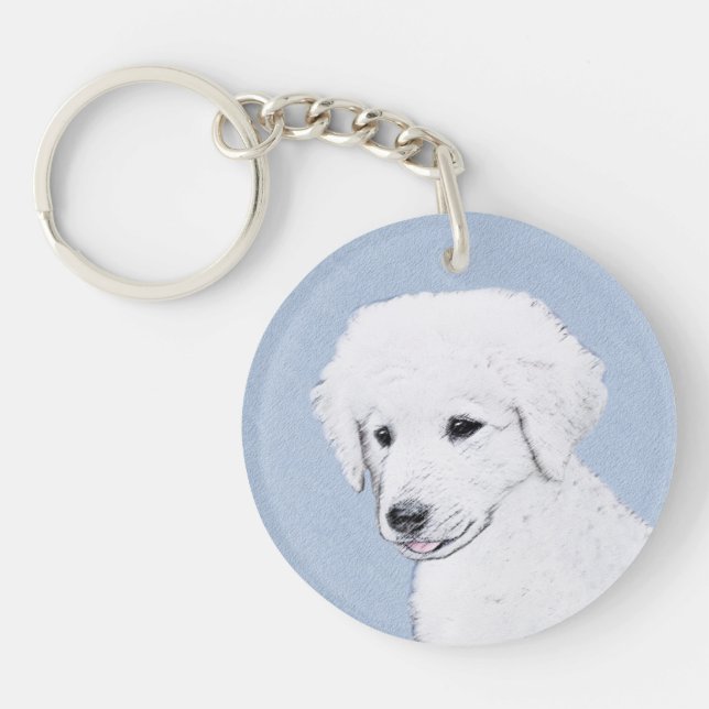 Kuvasz Painting - Cute Original Hund Art (Framsidan)