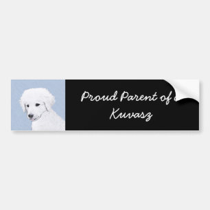 Kuvasz Painting - Cute Original Hund Art Bildekal