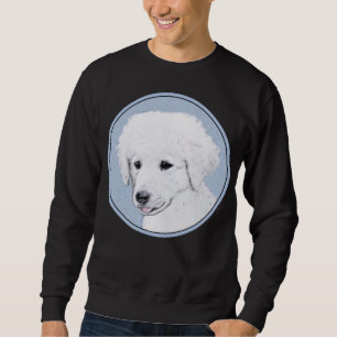 Kuvasz Painting - Cute Original Hund Art Lång Ärmad Tröja