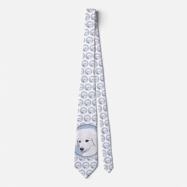 Kuvasz Painting - Cute Original Hund Art Slips (Framsida)