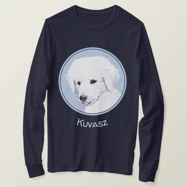 Kuvasz Painting - Cute Original Hund Art T Shirt (Design framsida)
