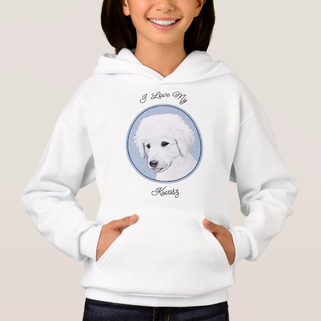 Kuvasz Painting - Cute Original Hund Art T Shirt (Framsida)