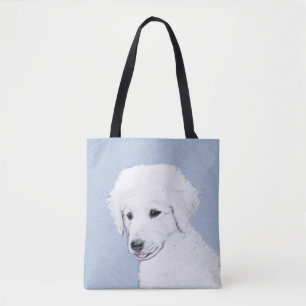 Kuvasz Painting - Cute Original Hund Art Tygkasse