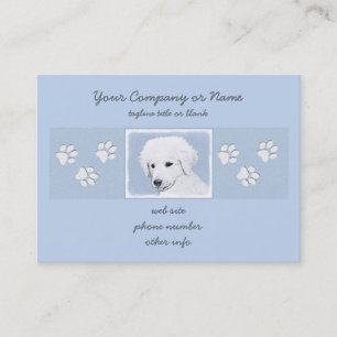 Kuvasz Painting - Cute Original Hund Art Visitkort